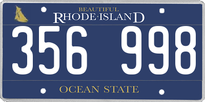 RI license plate 356998