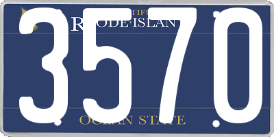 RI license plate 3570