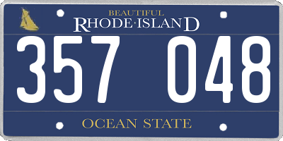 RI license plate 357048
