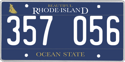 RI license plate 357056