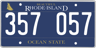 RI license plate 357057