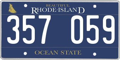 RI license plate 357059