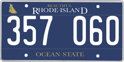 RI license plate 357060