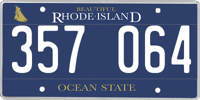 RI license plate 357064