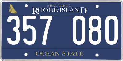 RI license plate 357080