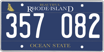 RI license plate 357082