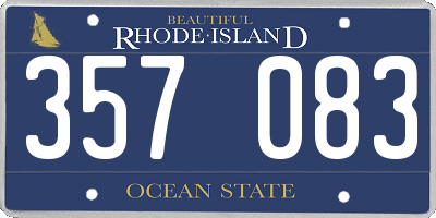RI license plate 357083