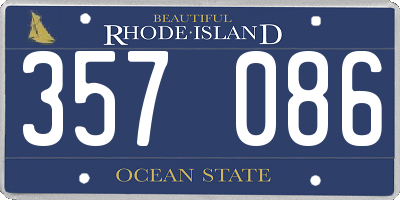 RI license plate 357086