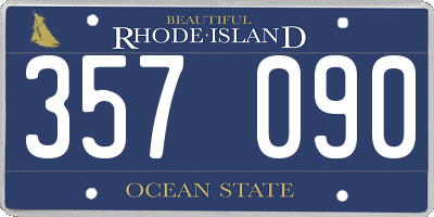 RI license plate 357090