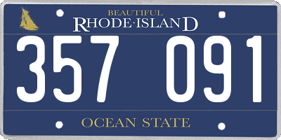 RI license plate 357091