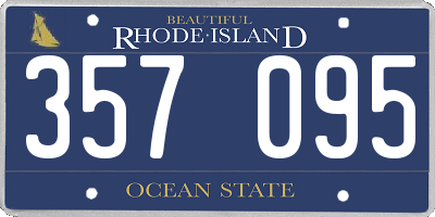 RI license plate 357095