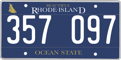 RI license plate 357097
