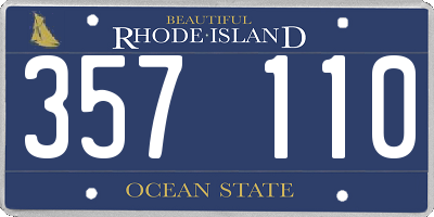 RI license plate 357110