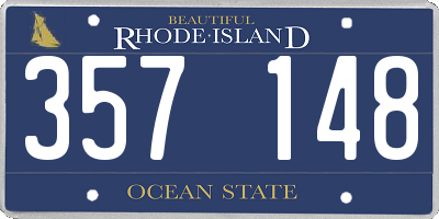 RI license plate 357148