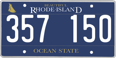 RI license plate 357150