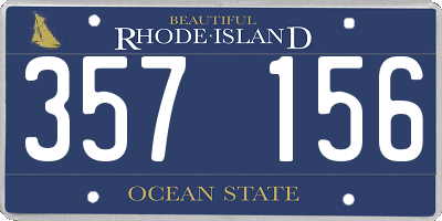 RI license plate 357156