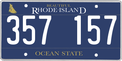 RI license plate 357157