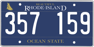 RI license plate 357159