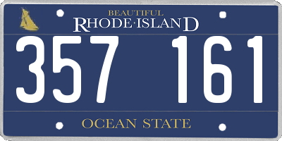 RI license plate 357161