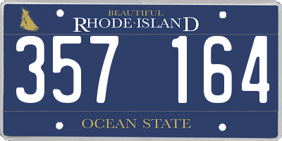RI license plate 357164