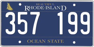 RI license plate 357199