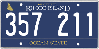 RI license plate 357211