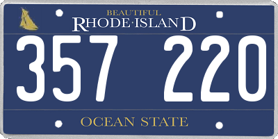 RI license plate 357220
