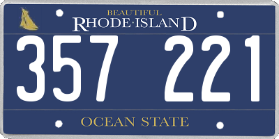 RI license plate 357221
