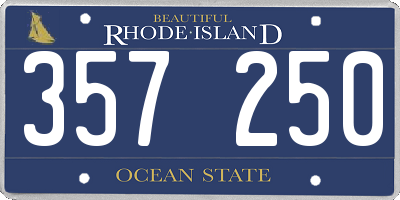 RI license plate 357250