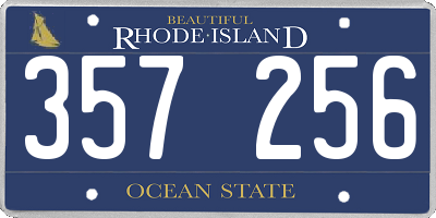 RI license plate 357256