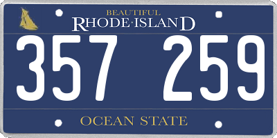 RI license plate 357259