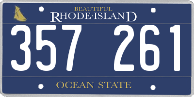 RI license plate 357261