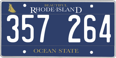 RI license plate 357264