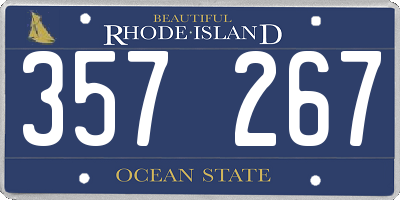 RI license plate 357267