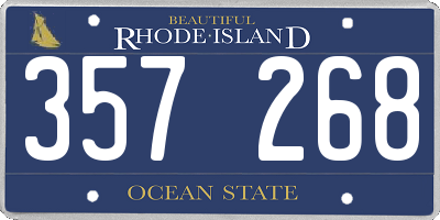 RI license plate 357268