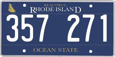 RI license plate 357271