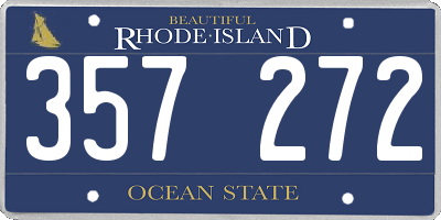 RI license plate 357272