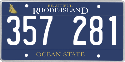 RI license plate 357281