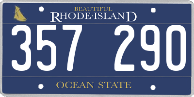 RI license plate 357290
