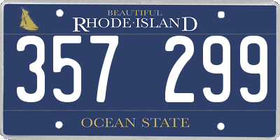 RI license plate 357299