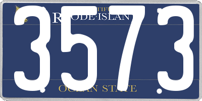 RI license plate 3573