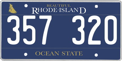 RI license plate 357320