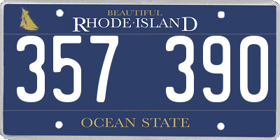 RI license plate 357390