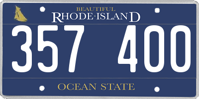 RI license plate 357400