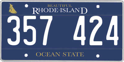 RI license plate 357424