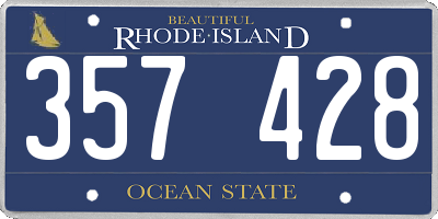 RI license plate 357428