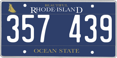 RI license plate 357439