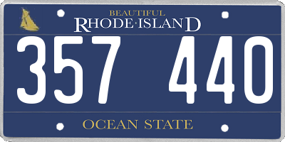 RI license plate 357440