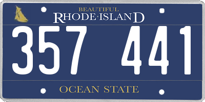RI license plate 357441