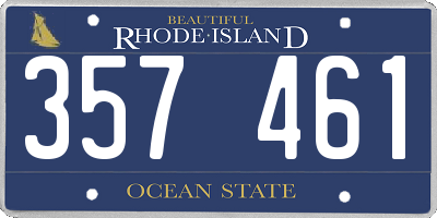 RI license plate 357461